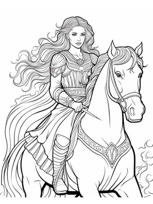 Paard 5 Kleurplaat — gratis kleurplaat