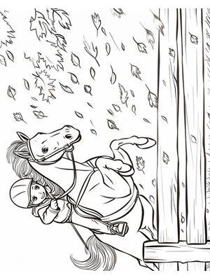 Paard 6 Kleurplaat — gratis kleurplaat