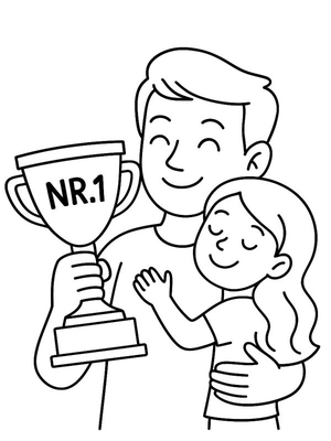 Papa is de beste Kleurplaat — gratis kleurplaat