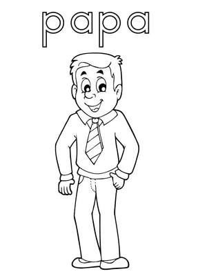 Papa Kleurplaat — gratis kleurplaat
