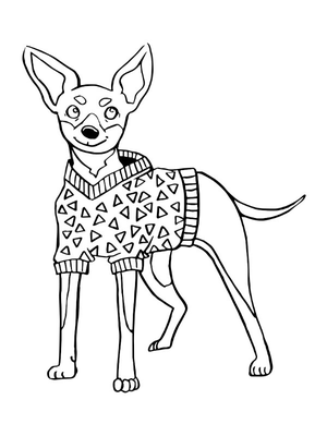 Pinscher Kleurplaat — gratis kleurplaat