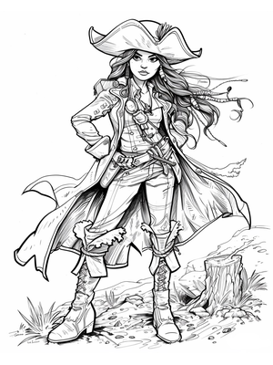 Piraat 16 Kleurplaat — gratis kleurplaat