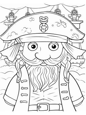Piraat 8 Kleurplaat — gratis kleurplaat