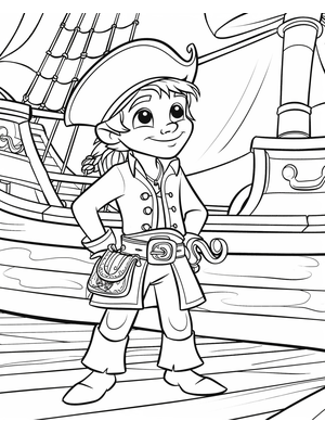 Piraat Cabin Jongen 10 Kleurplaat — gratis kleurplaat