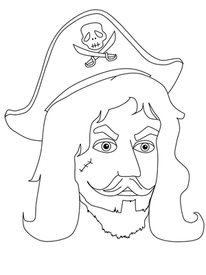 Piraat Haak 2 Kleurplaat — gratis kleurplaat
