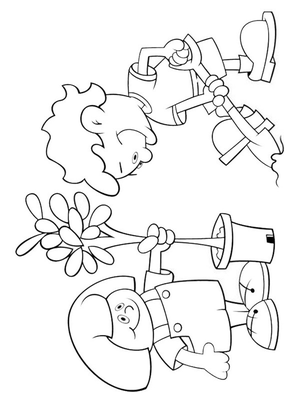 Planten in de grond zetten Kleurplaat — gratis kleurplaat