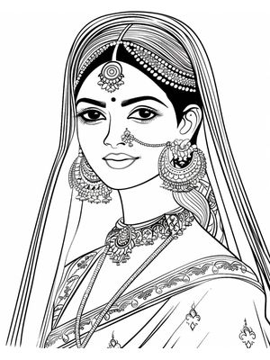 Prinses 4 Kleurplaat — gratis kleurplaat