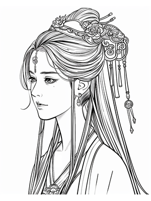 Prinses 8 Kleurplaat — gratis kleurplaat