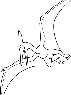 Pteranodon Kleurplaat — gratis kleurplaat