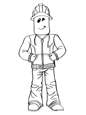Roblox Builderman 2 Kleurplaat — gratis kleurplaat