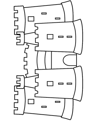 Royalty Kasteel Kleurplaat — gratis kleurplaat