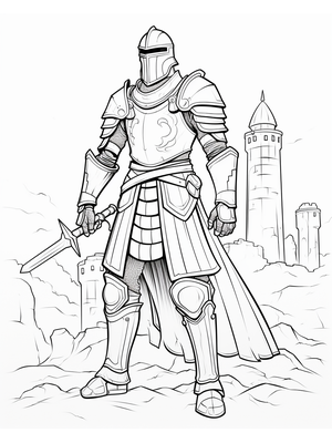 Royalty Ridder 2 Kleurplaat — gratis kleurplaat