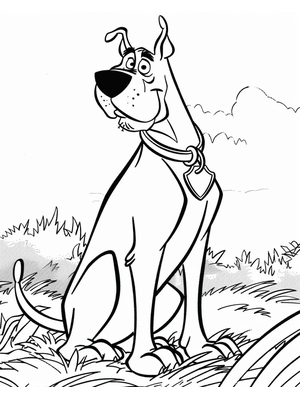 Scooby Doo Kleurplaat — gratis kleurplaat