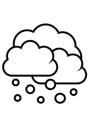 Sneeuwwolk Kleurplaat — gratis kleurplaat