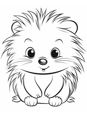 Baby Stekelvarken Kleurplaat — gratis kleurplaat