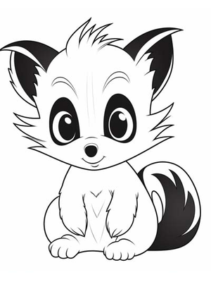 Baby Stinkdier Kleurplaat — gratis kleurplaat