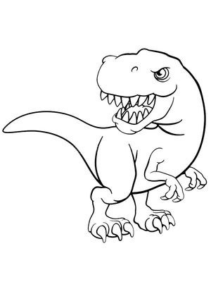 Tyrannosaurus Kleurplaat — gratis kleurplaat