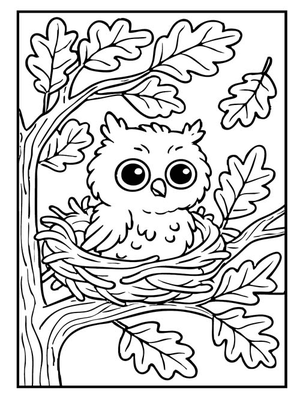 Baby Uiltje Kleurplaat — gratis kleurplaat