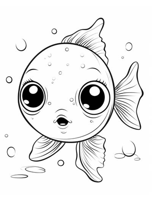 Baby Vis Kleurplaat — gratis kleurplaat