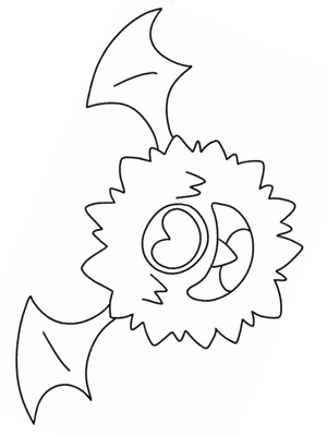 Woobat Kleurplaat — gratis kleurplaat