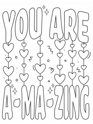 You Are Amazing Kleurplaat — gratis kleurplaat