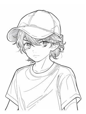 Zomer Jongen 3 Kleurplaat — gratis kleurplaat