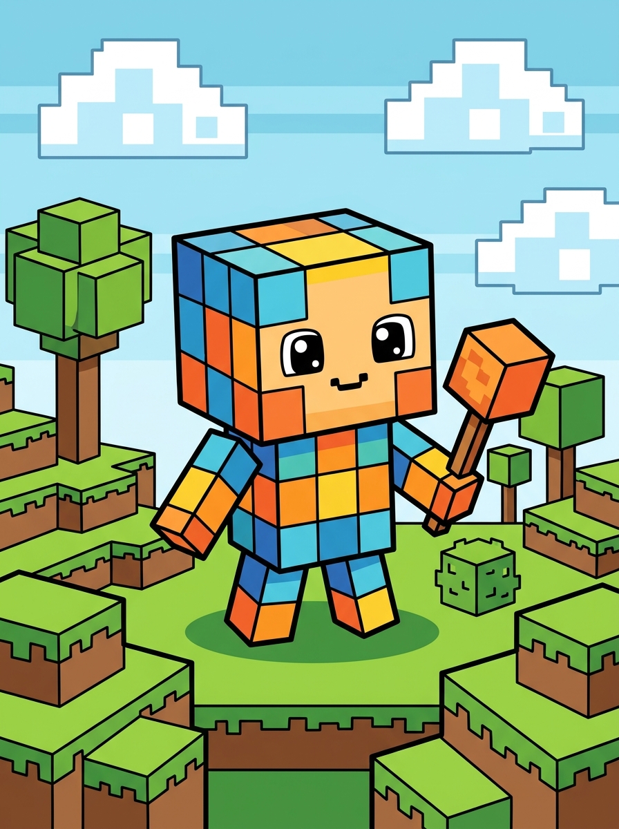 Minecraft kleurplaten