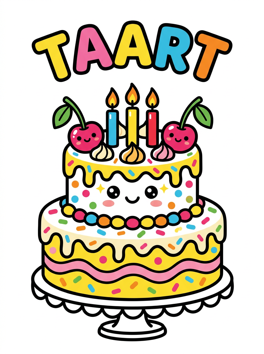 Taart kleurplaten