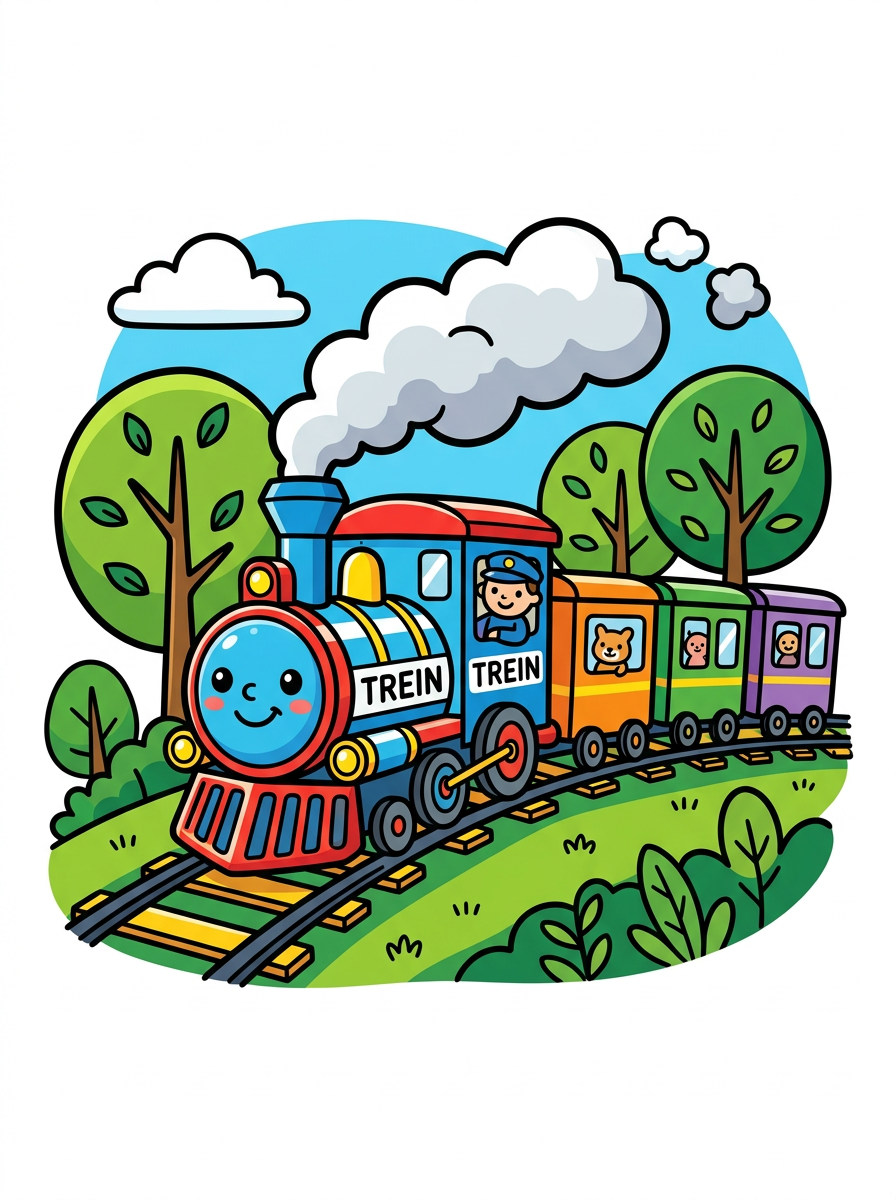 Trein kleurplaten