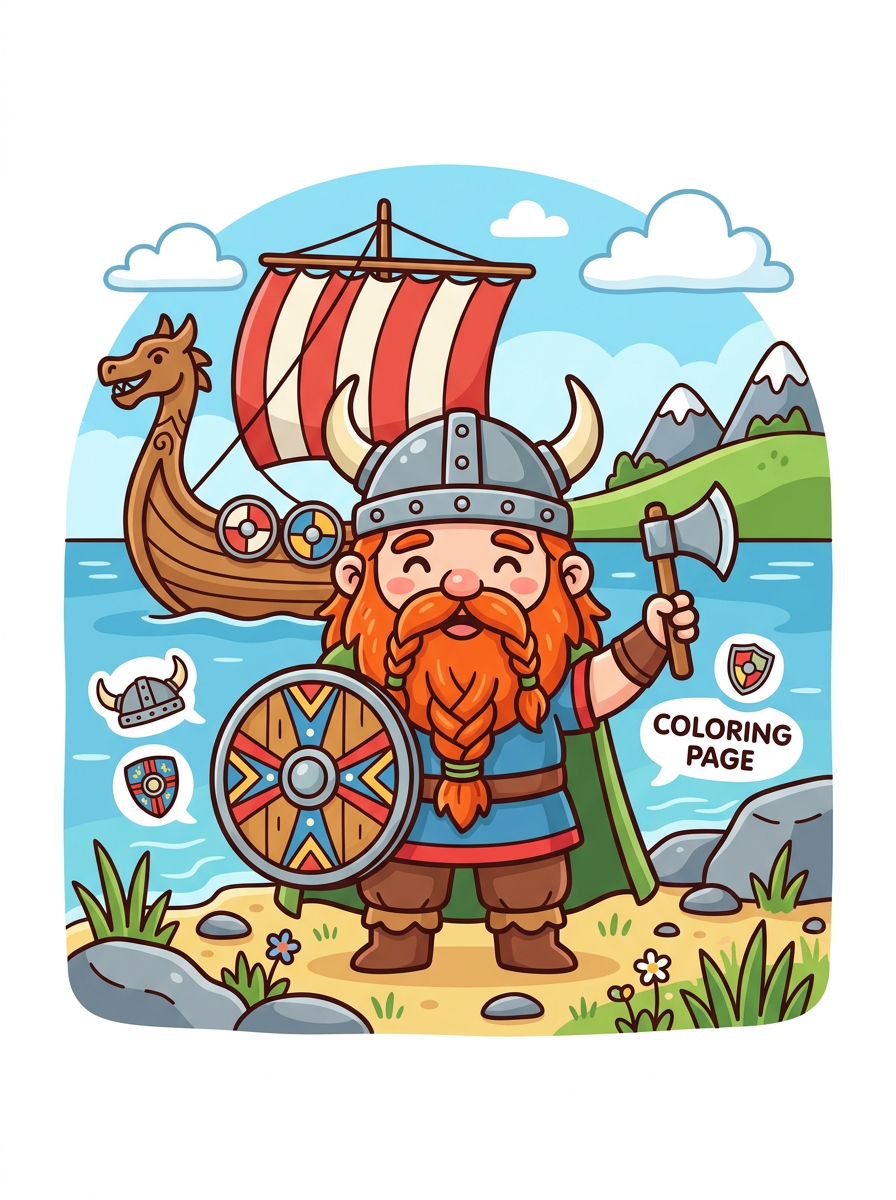 Viking kleurplaten