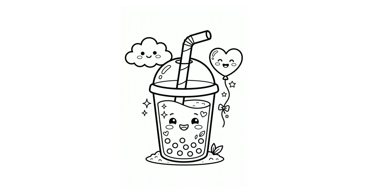 Boba Tea Kleurplaten - 10+ gratis te printen | Minipret