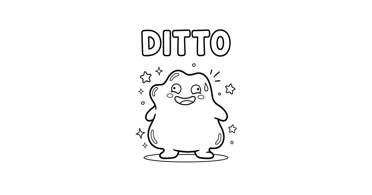 Ditto kleurplaat — Gratis printen | Minipret