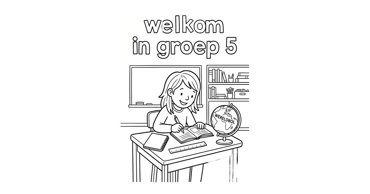 Welkom In Groep 5 Kleurplaat Gratis Printen Minipret welkom-in-groep-5-kleurplaat-gratis-printen-minipret