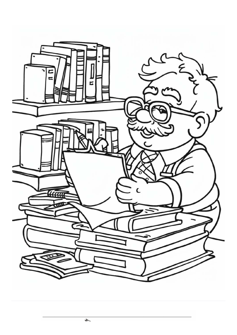 Accountant Bureauwerk Kleurplaat