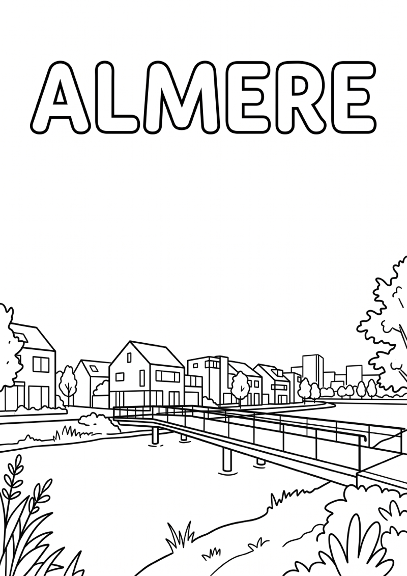 Almere Kleurplaat — gratis kleurplaat printen