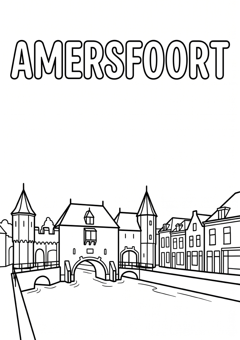 Amersfoort Kleurplaat — gratis kleurplaat printen