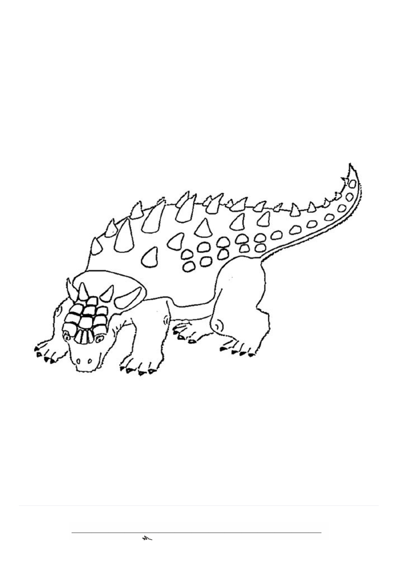 Ankylosaurus Kleurplaat