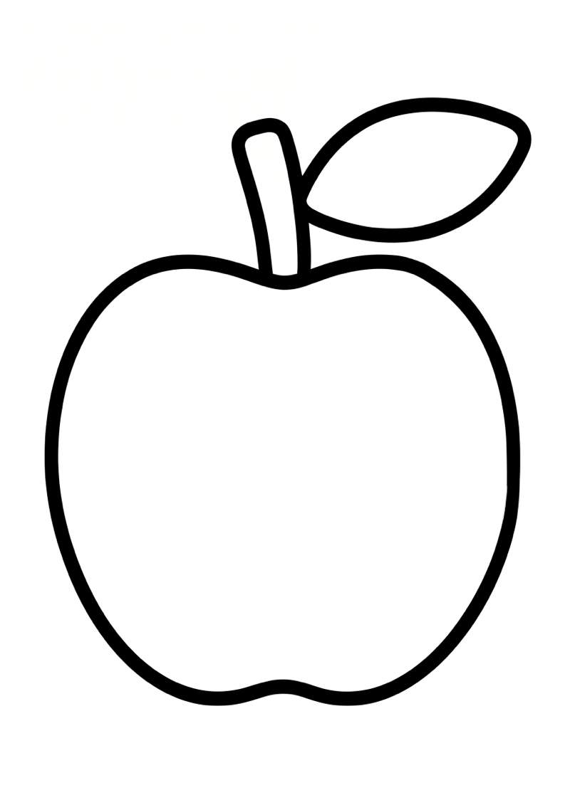 Appel Kleurplaat — gratis kleurplaat