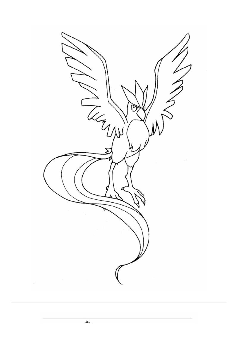 Articuno Vliegt Kleurplaat
