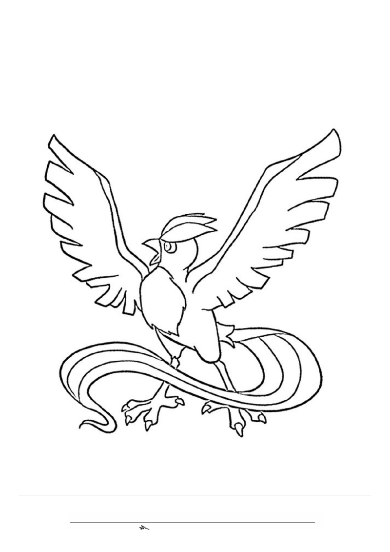 Articuno Kleurplaat
