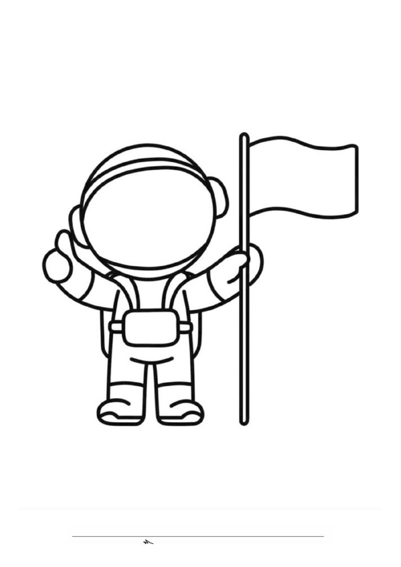 Astronaut Kleurplaat