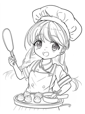 Bakker Kleurplaat 5 — gratis kleurplaat