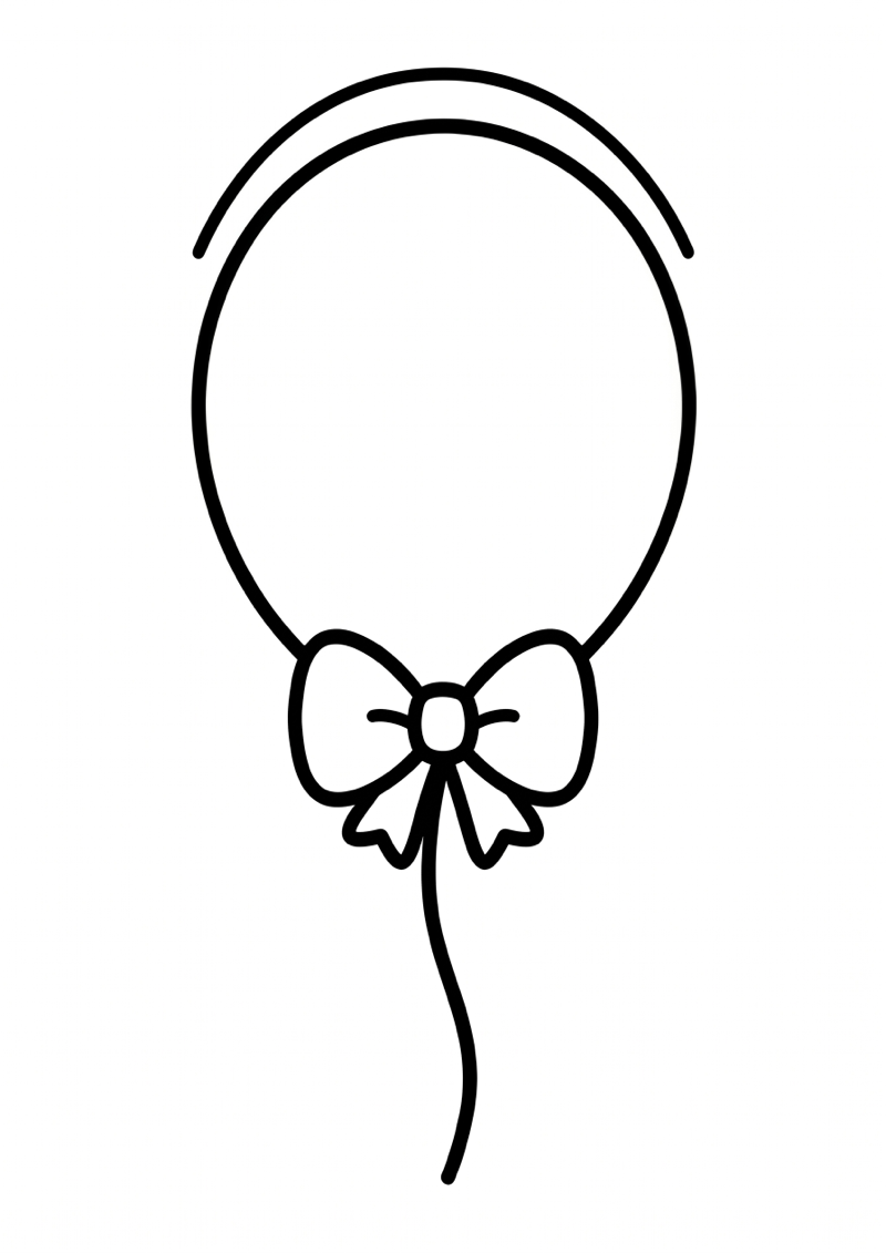 Ballon Kleurplaat — gratis kleurplaat printen