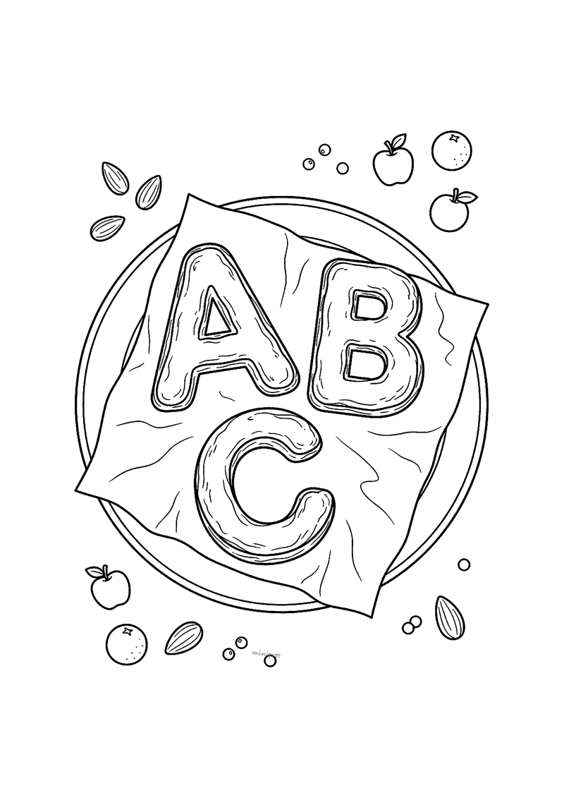 Banketletter Abc Kleurplaat — gratis kleurplaat printen