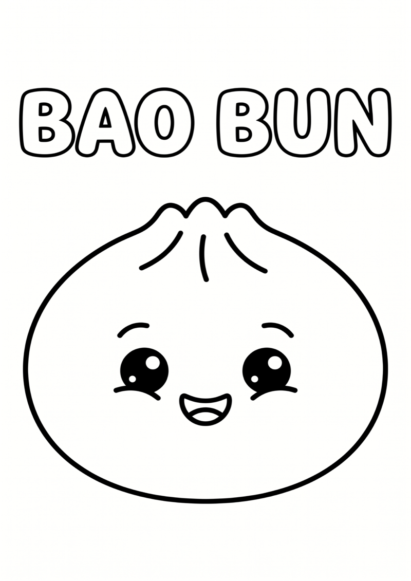 Bao Bun Kleurplaat