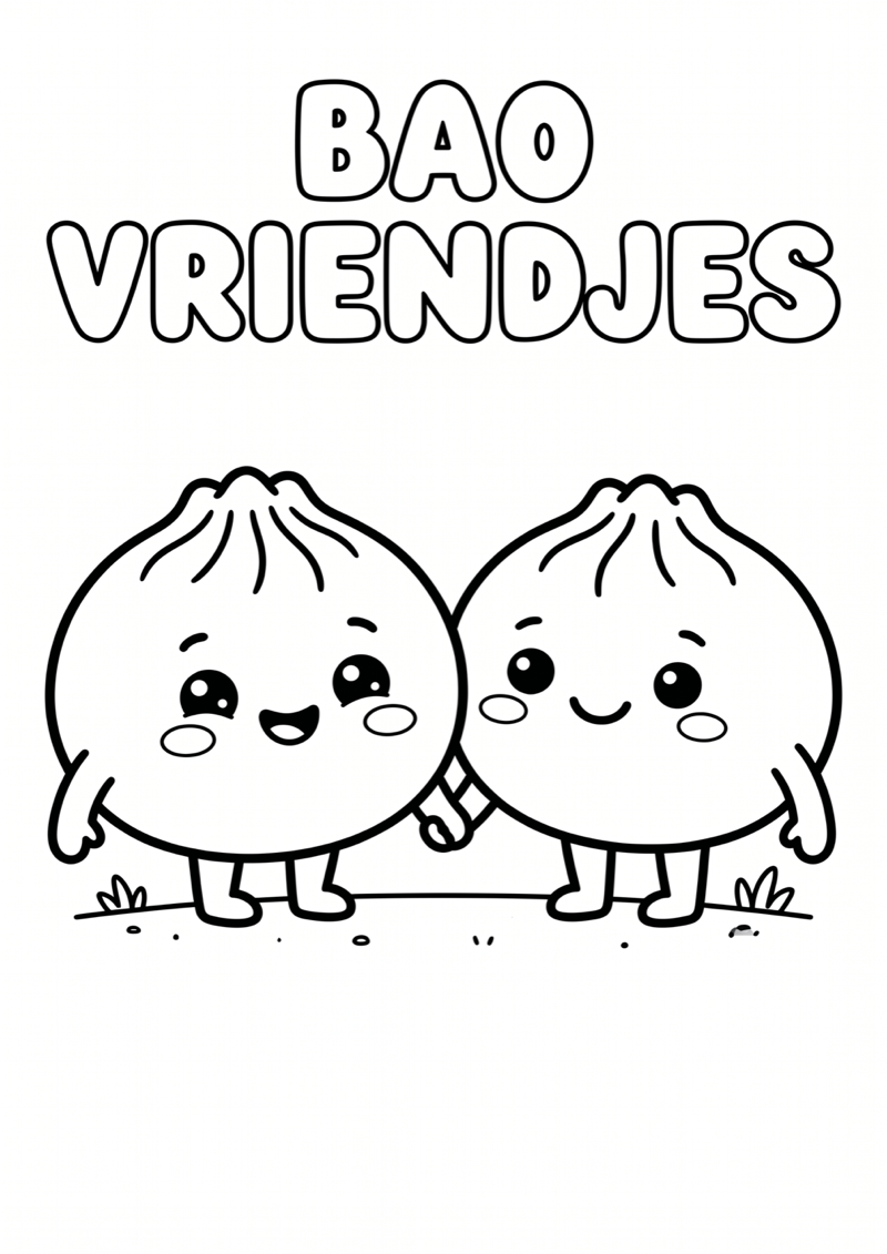 Bao Vriendjes Kleurplaat — gratis kleurplaat