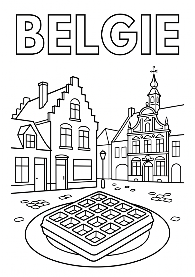 Belgie Kleurplaat — gratis kleurplaat printen