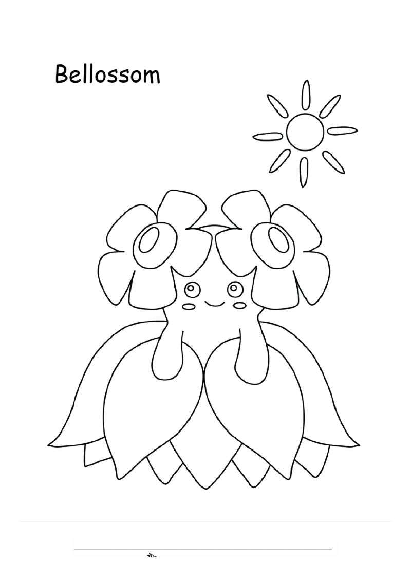 Bellossom Kleurplaat — gratis kleurplaat