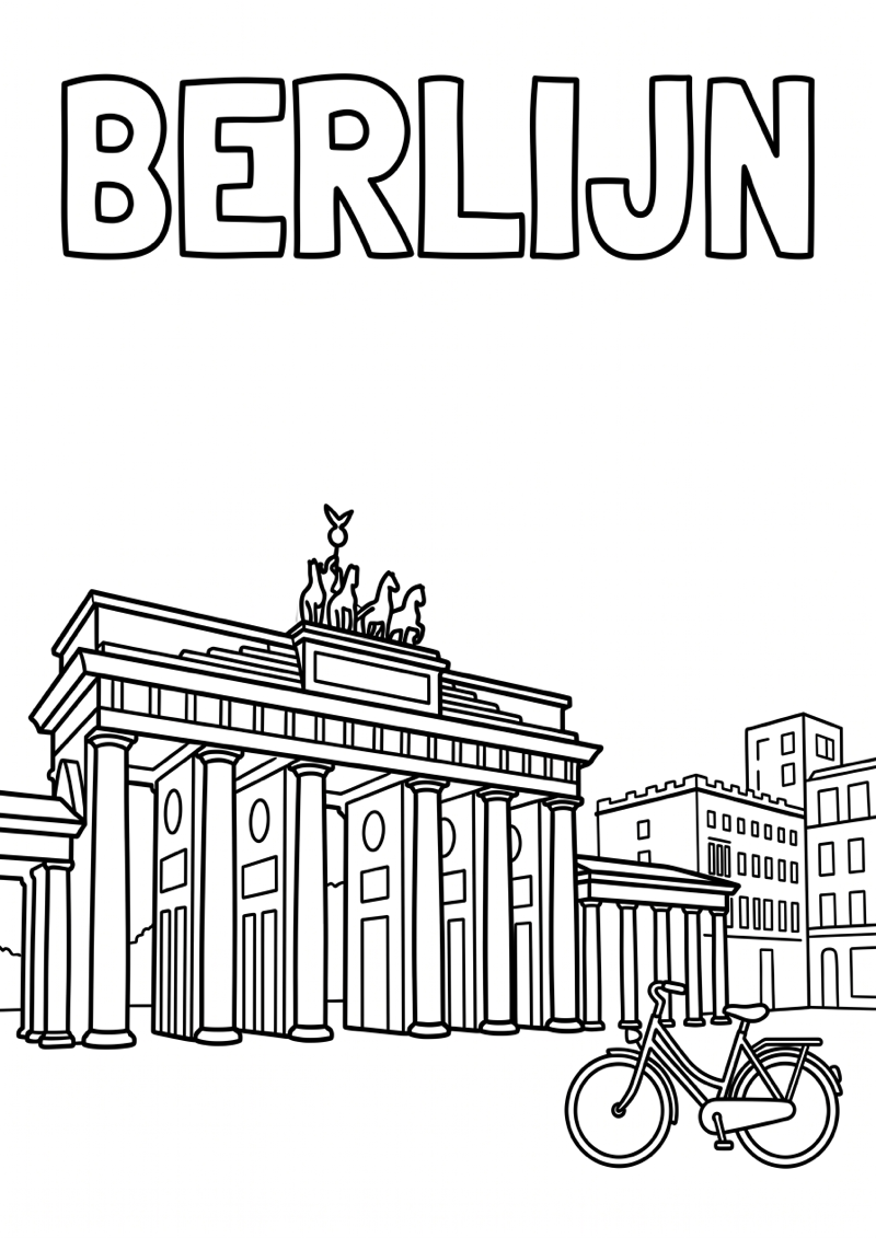 Berlijn Kleurplaat — gratis kleurplaat printen