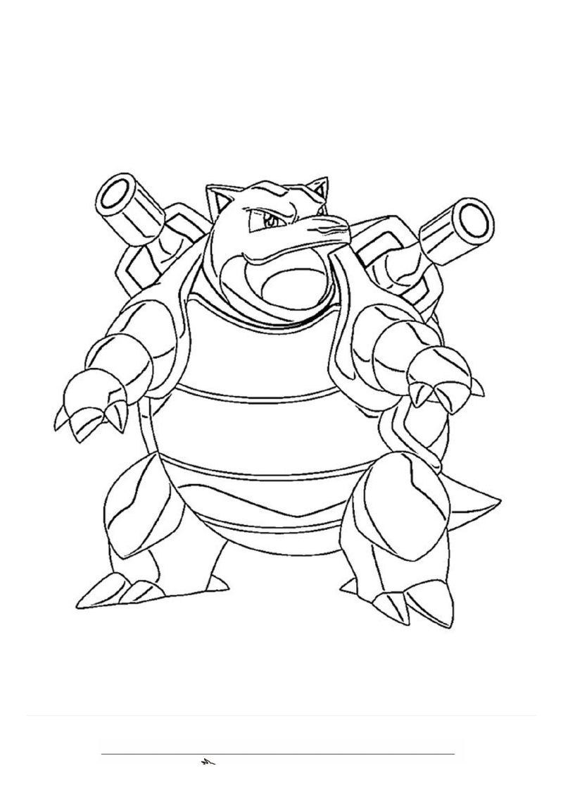Blastoise Kleurplaat — gratis kleurplaat